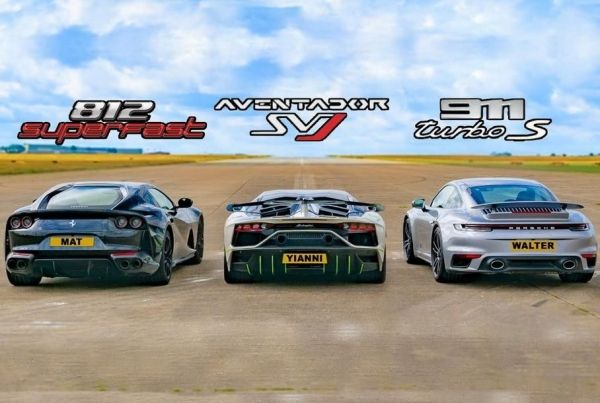 В Сети сравнили мощность Ferrari 812, Lamborghini Aventador SVJ и нового Porsche 911 Turbo S