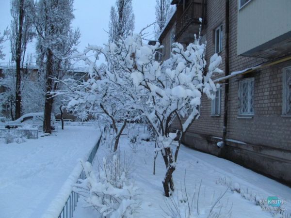 Зимняя сказка: Днепр накрыло снежным покрывалом (Фото)