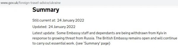 
Угроза России. Великобритания отзывает из Украины часть сотрудников посольства 