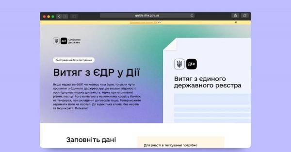 Мінцифри запустило в "Дії" бета-тестування нової послуги для підприємців