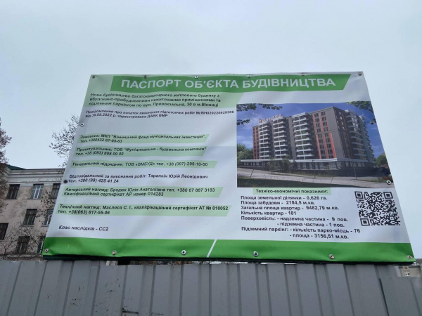 У Вінниці розпочали підготовчі роботи з будівництва муніципальної багатоповерхівки на Привокзальній                     
