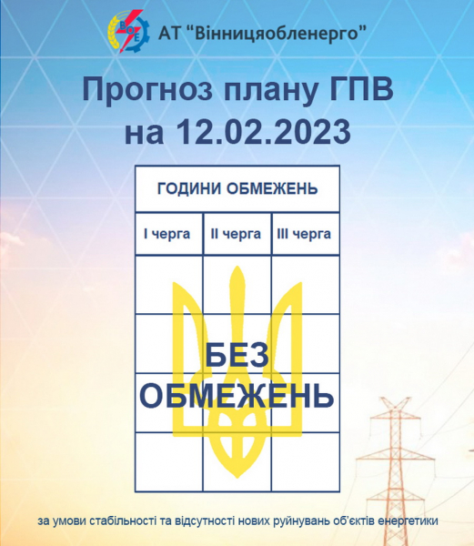 У Вінницькій області на дві доби скасували відключення світла                      
