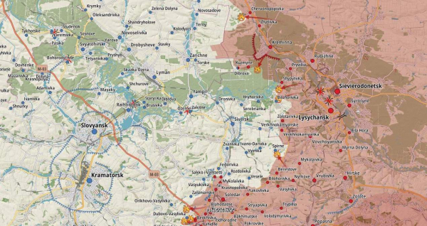 
Генштаб: РФ штурмує Бахмут, Авдіївку та Мар'їнку. ЗСУ відбили понад 150 атак — карта боїв 