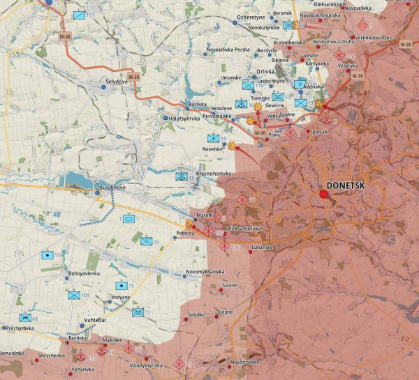 
Генштаб: РФ штурмує Бахмут, намагається перерізати трасу, жорстокі бої за Мар'їнку — карта 