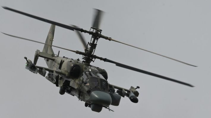 Под Мелитополем самоликвидировался вражеский вертолет К-52