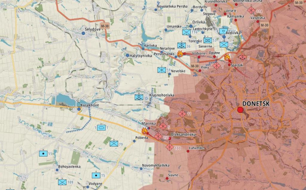 
Генштаб: У Бахмуті жорстокі бої, РФ атакує околиці Часового Яру та Костянтинівки — карта 
