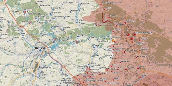
Генштаб: РФ перестала наступати на флангах Бахмута, почалися атаки на південь від Донецька — карта 