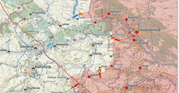 
Генштаб: Росія посилила атаки біля Кремінної. Бої під Бахмутом та Донецьком, авіаудари — карта 