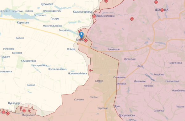
Росіяни поновили наступ на Бахмутському напрямку: карта бойових дій 