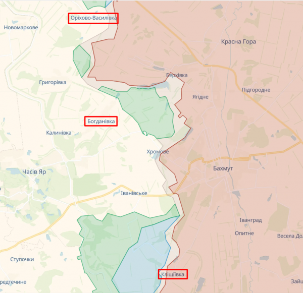 
Генштаб: Росіяни без успіху наступали на Лиман, ЗСУ відбили атаки під Бахмутом – мапа 