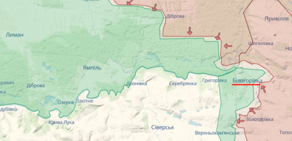 
Генштаб: Росіяни намагалися наступати біля Білогорівки, атакували Авдіївку та Мар'їнку – карта 
