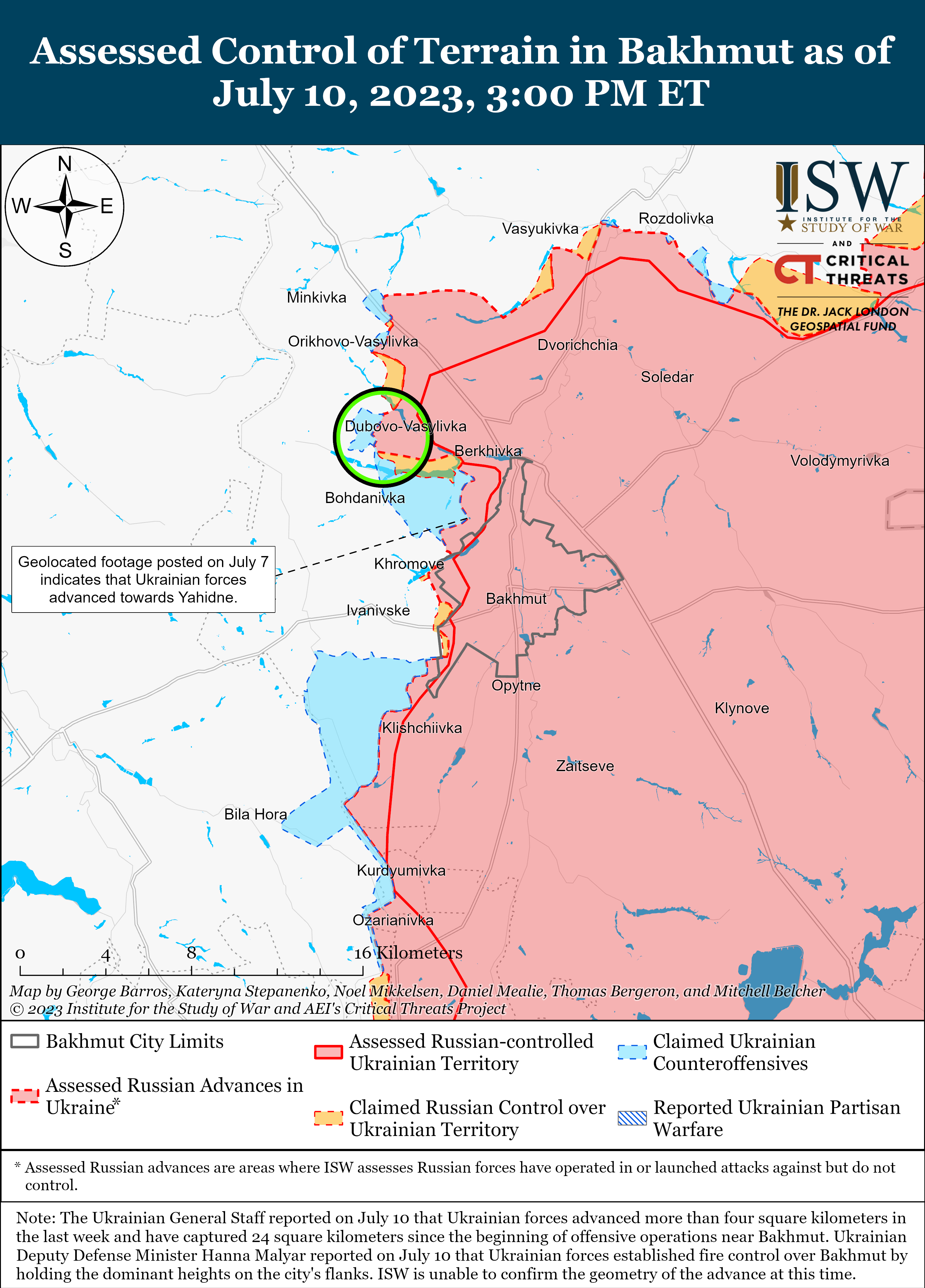 ЗСУ захоплюють позиції під Бахмутом та наступають під Запоріжжям: карти боїв ISW