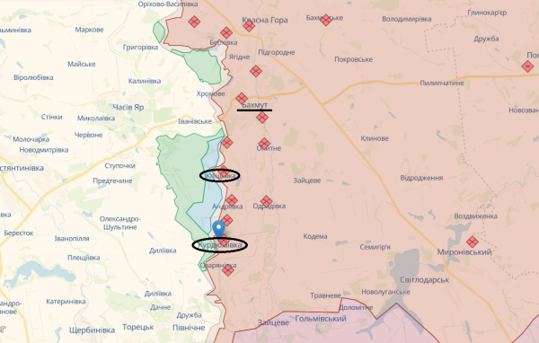 
Росіяни вперше за тривалий час спробували наступати на Запорізькому напрямку – карта 