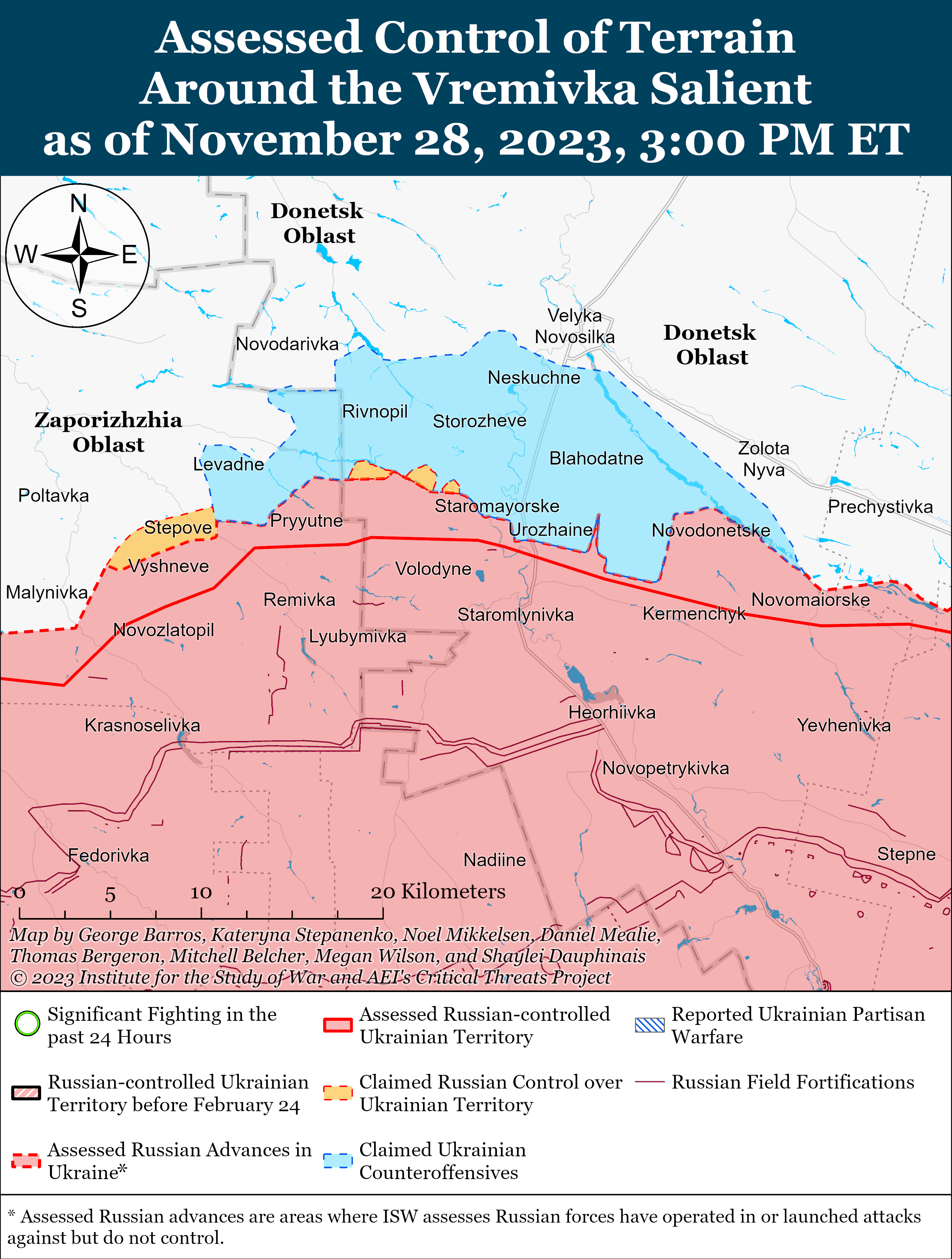 Українські війська атакували на лівому березі Херсонської області: карти ISW