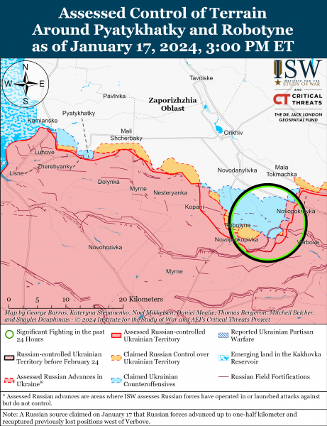 Украинские беспилотники усложняют логистику российских войск: карты боев ISW