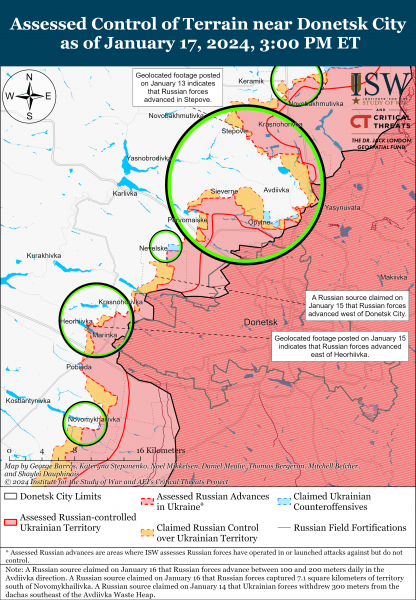 Украинские беспилотники усложняют логистику российских войск: карты боев ISW