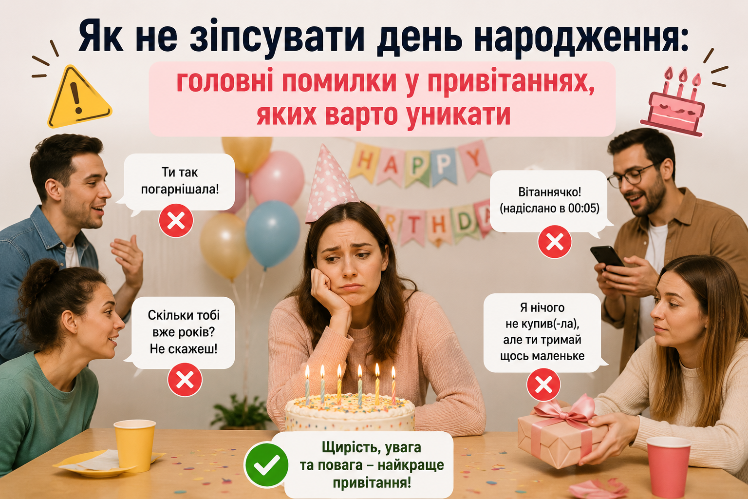 Найпоширеніші помилки у привітаннях