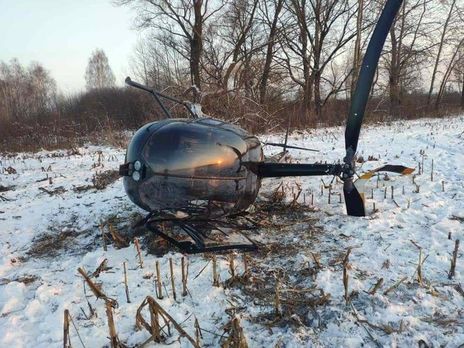 В Киевской области упал вертолет